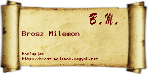 Brosz Milemon névjegykártya